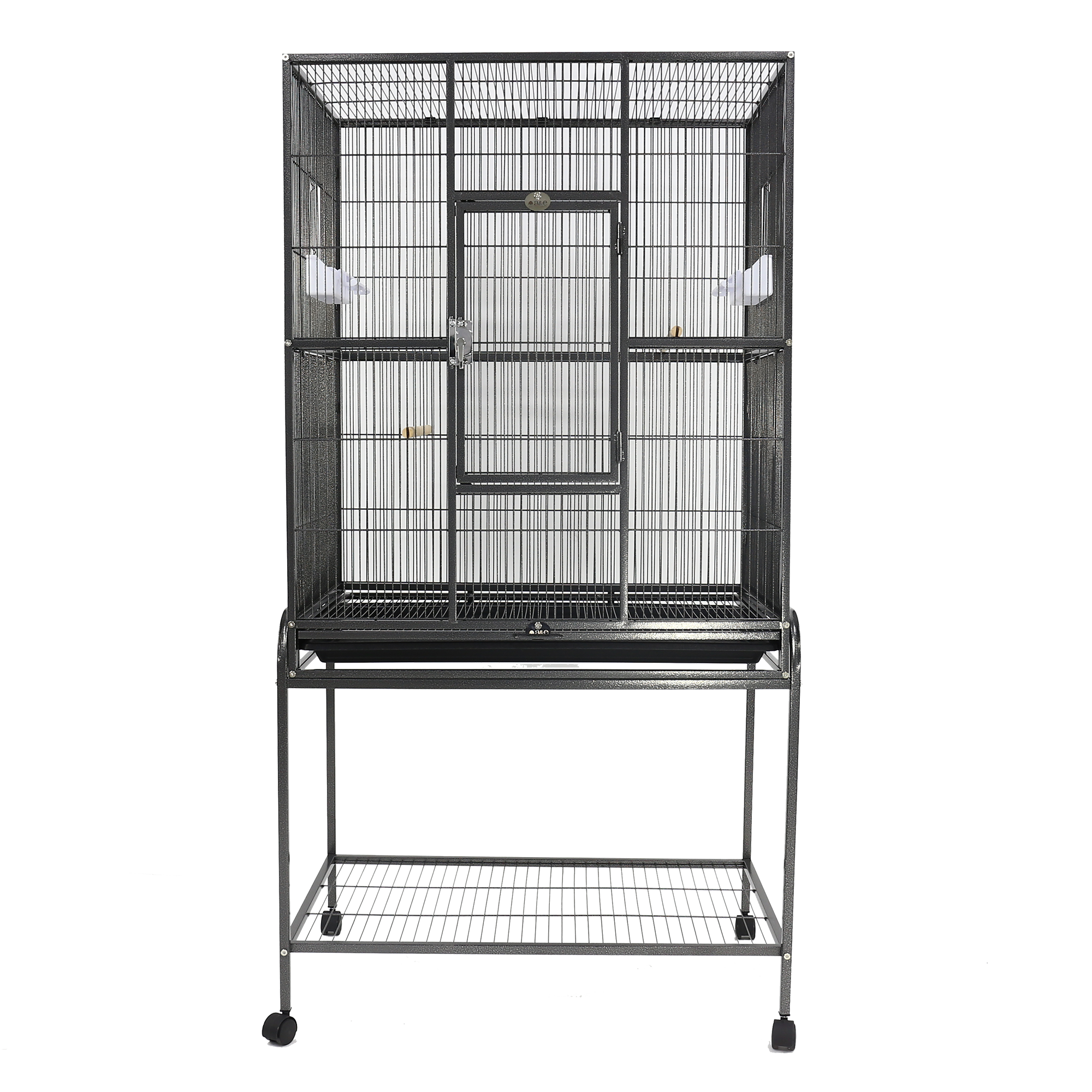 Flight Cage & Stand (Black) - 31"x20"x62"