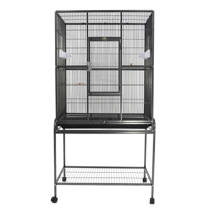 Flight Cage & Stand (Black) - 31"x20"x62"