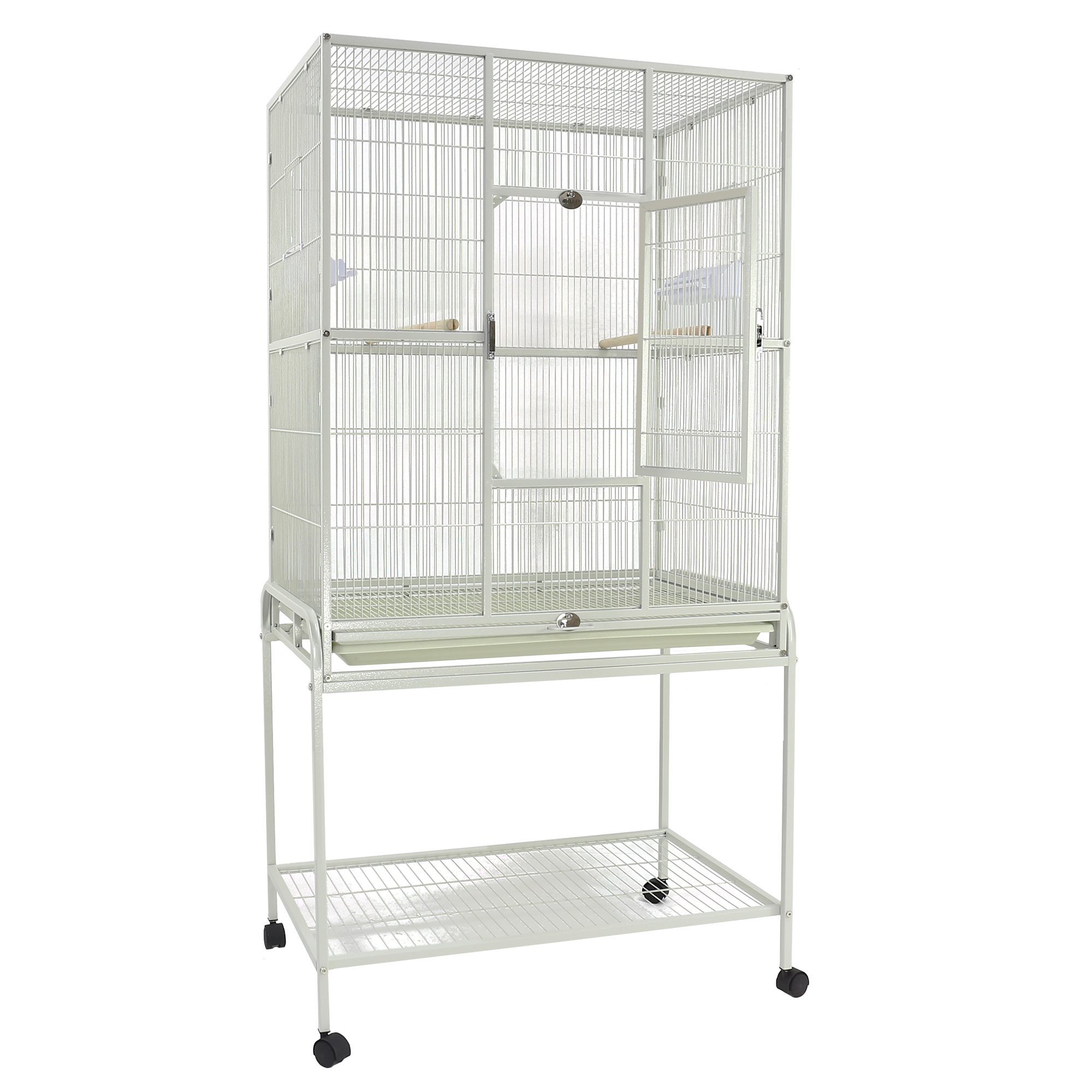 Flight Cage & Stand (White) - 31"x20"x62"