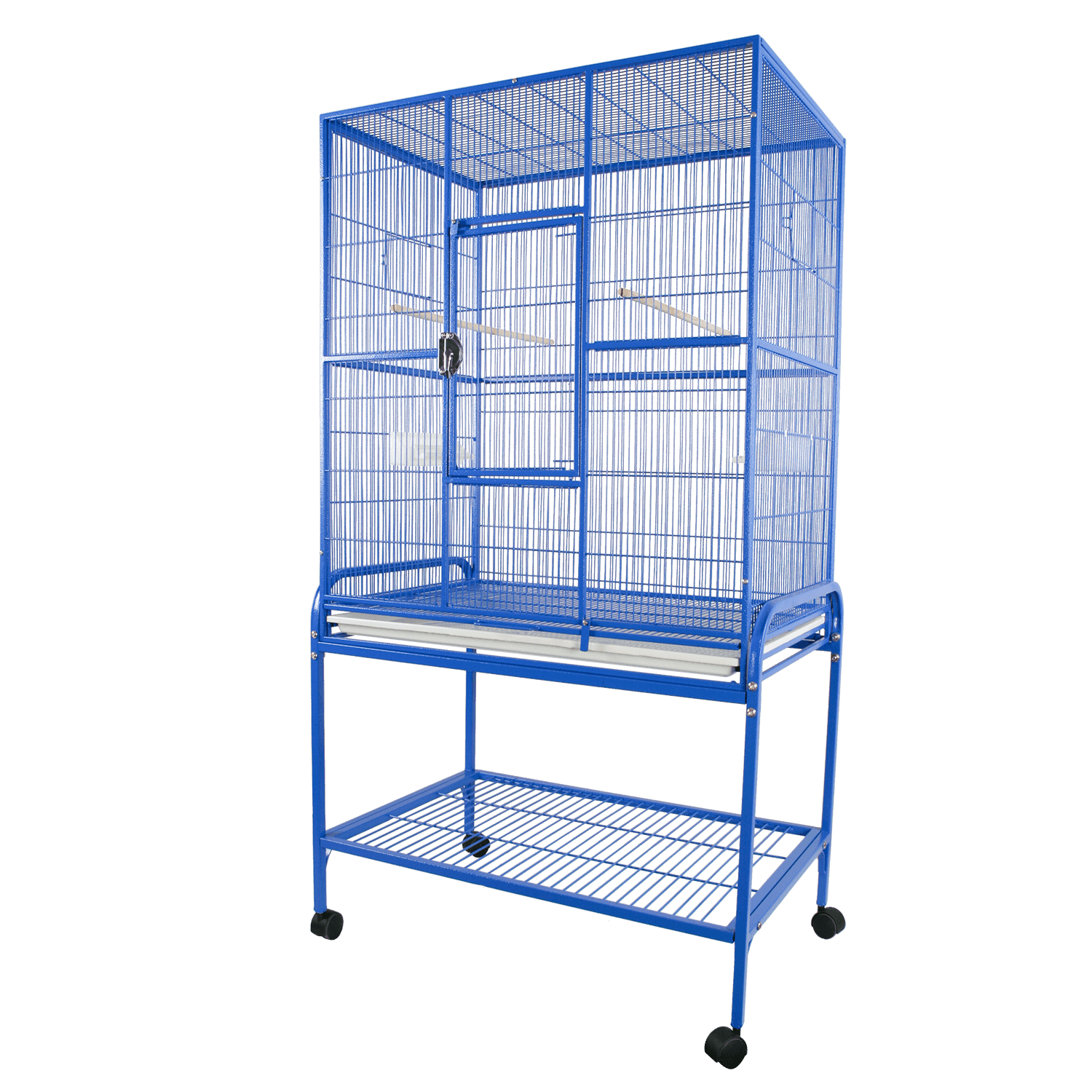 Flight Cage & Stand (Blue) - 32"x21"x63"