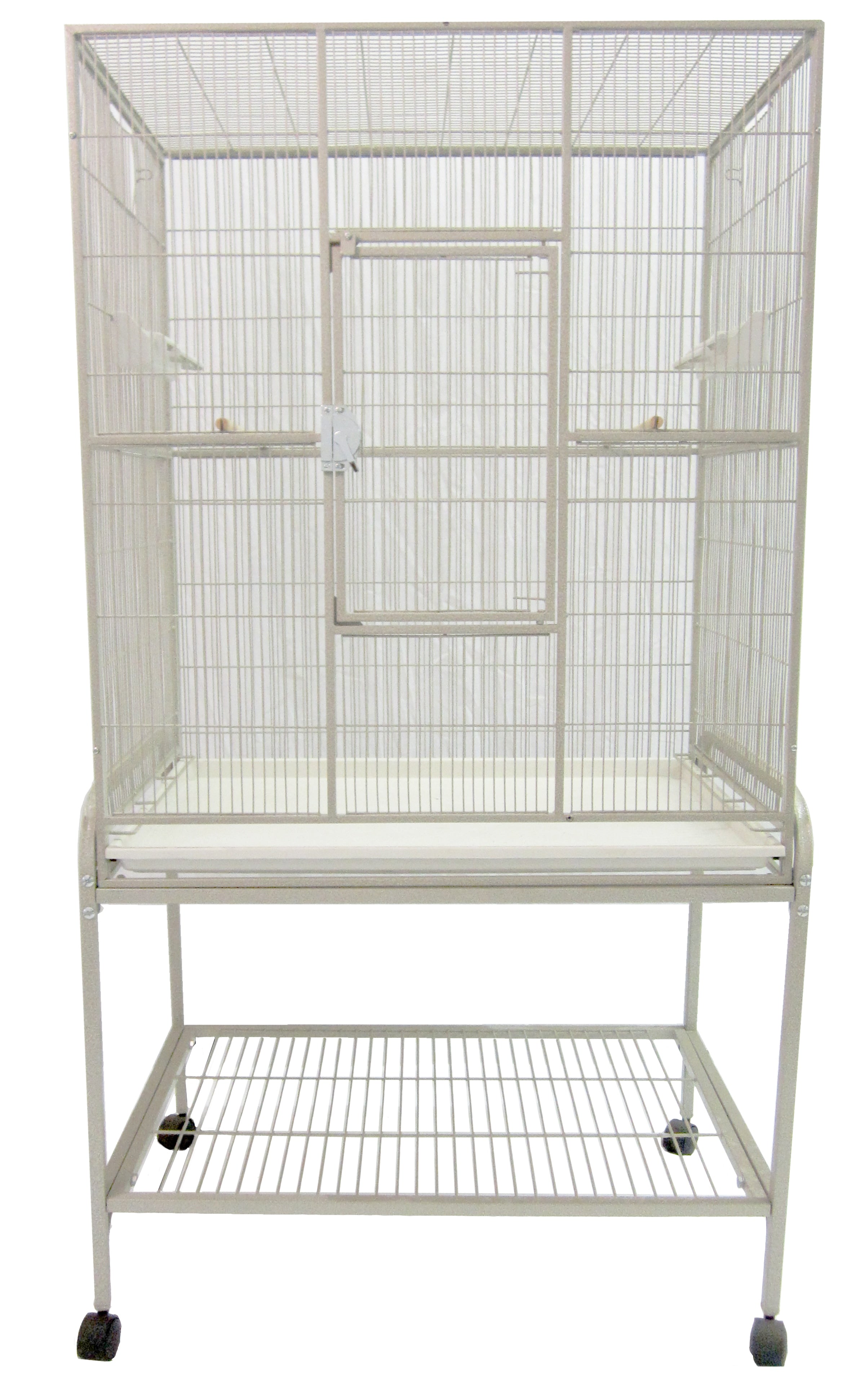 Flight Cage & Stand (White) - 32"x21"x63"