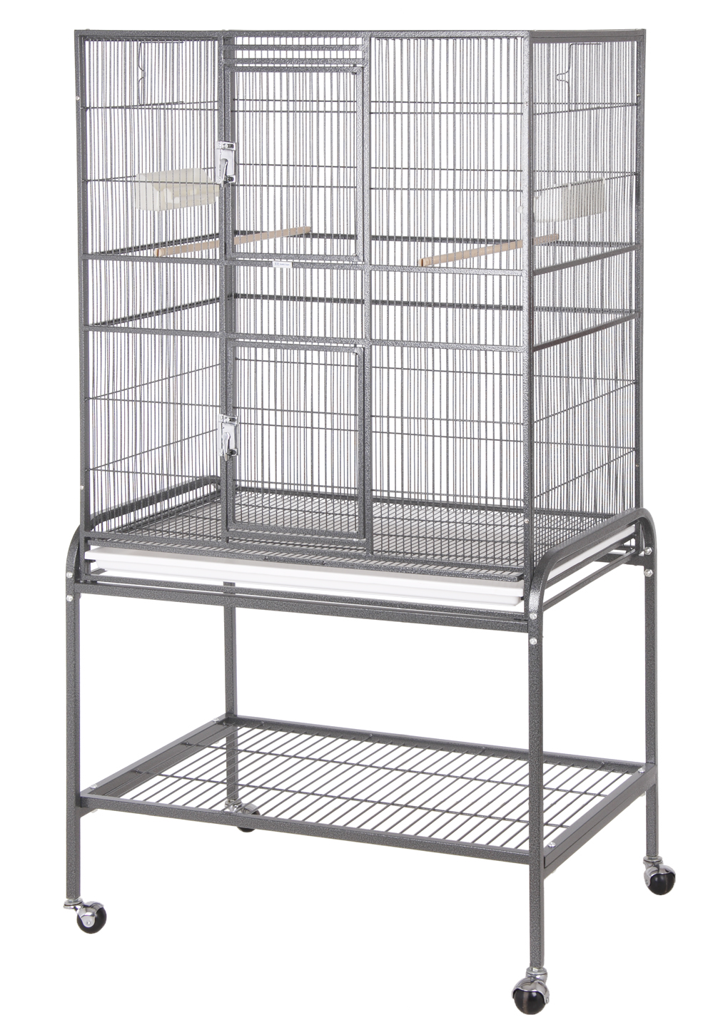 Flight Cage & Stand (Platinum) - 32"x21"x63"