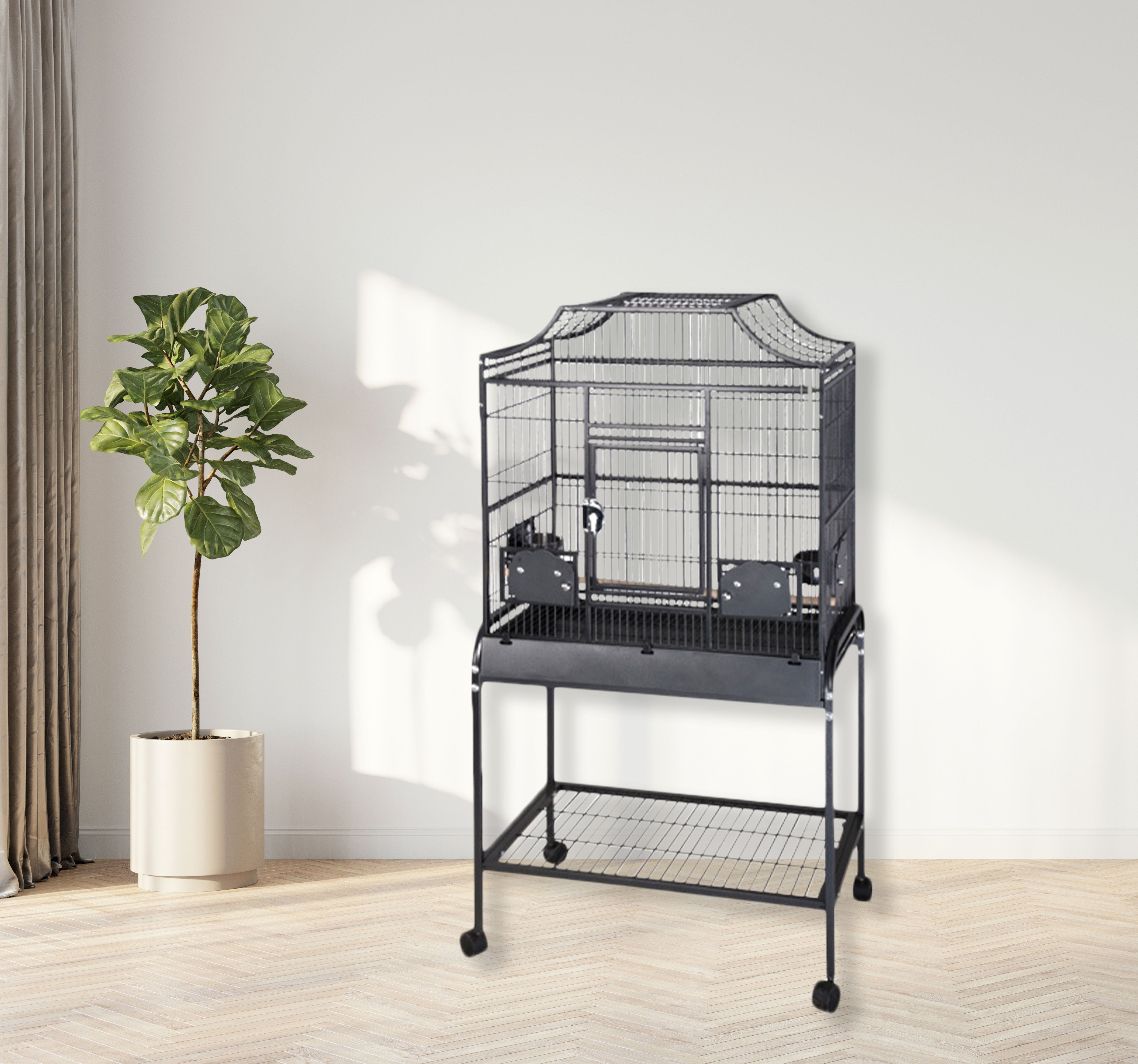 Elegant Flight Cage (Black) - 28''x18''x55''