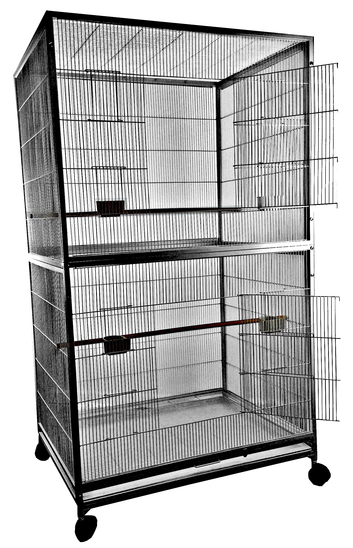 Extra Large Flight Cage (Black) - 40"x30"x72"