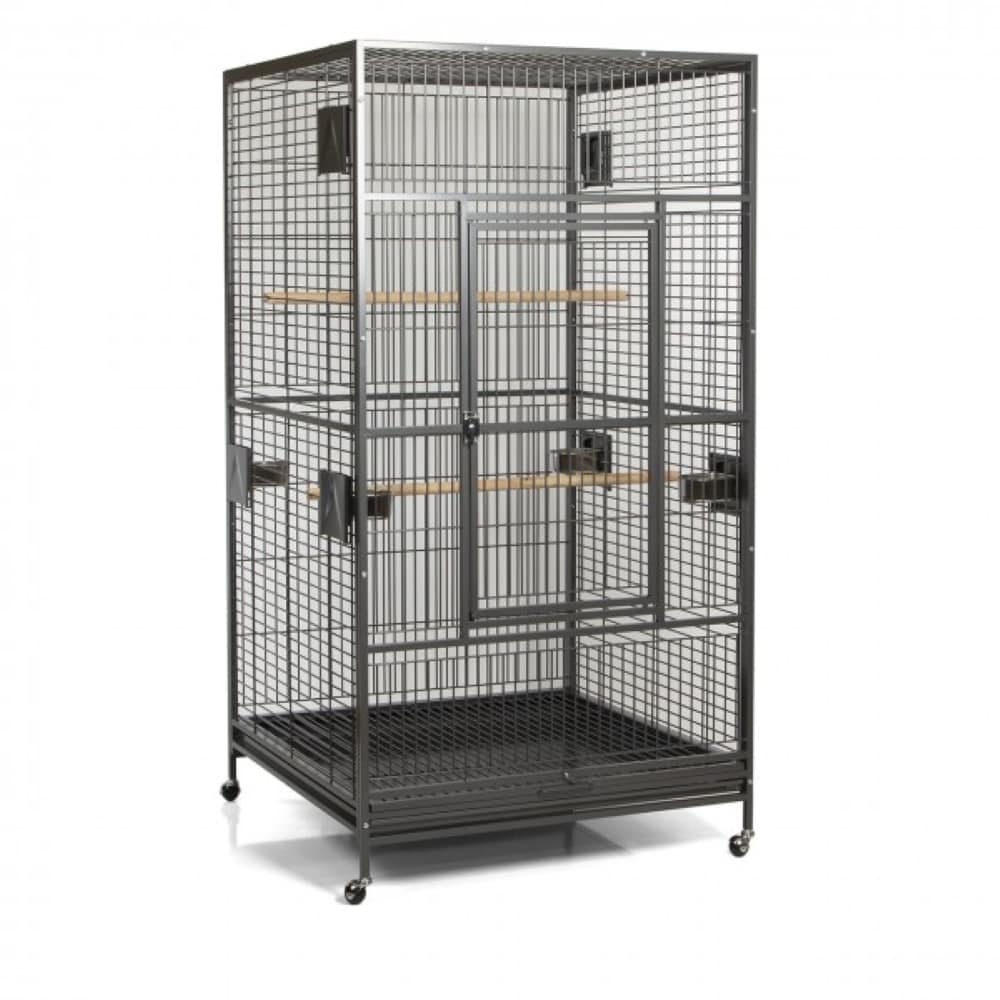 Macaw Flight Cage (Black) - 40"x40"x76"