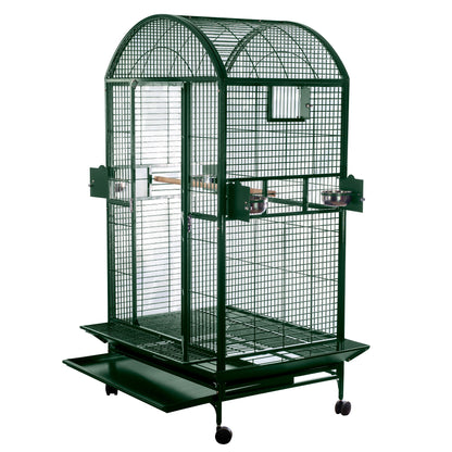 Dome-Top Cage (Green) - 40"x30"x75"