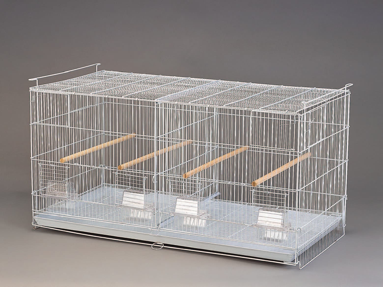 Breeder Cage - Stackable with 1 Divider (2pc/ctn) - (White) - 36"x18"x19"