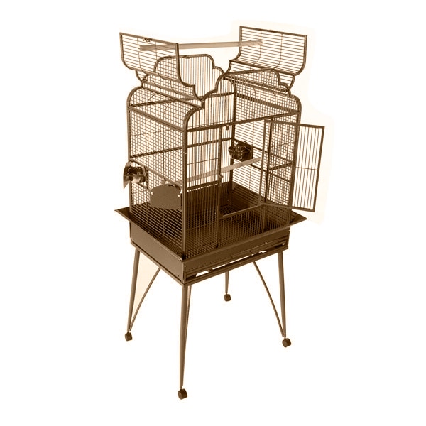 Elegant-Top Bird Cage (Sandstone) - 26"x20"x65"