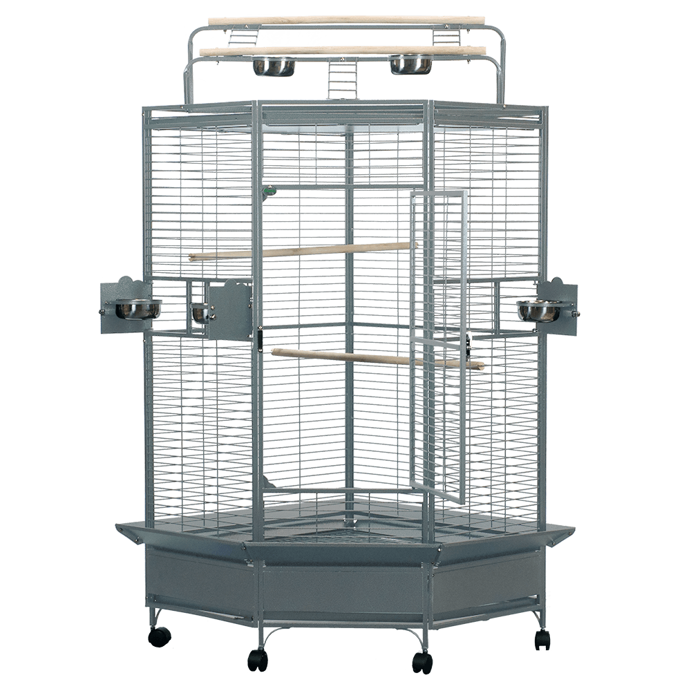 Large Corner Cage (Platinum) - 33''x33''x72''