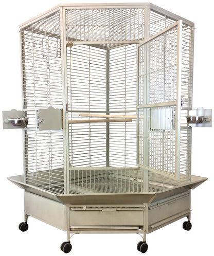 Extra Large Corner Cage (Platinum) - 42"x42"x73"