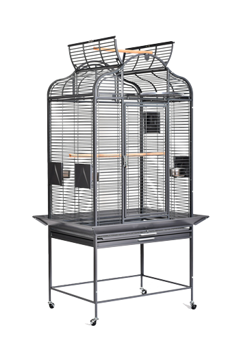 Majestic Series Bird Cage (Platinum) - 32"X23"X68"