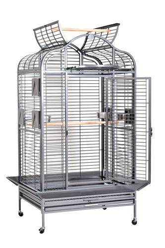 Majestic Series Parrot Cage (Platinum) - 36"X28"X68"