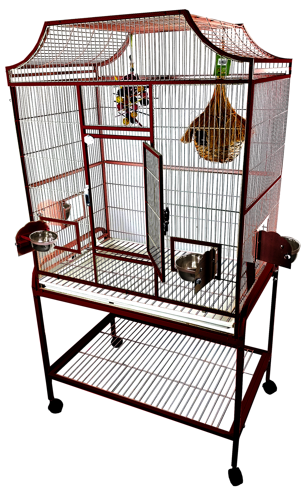 Elegant Flight Cage (Burgundy) - 32''x21''x61''