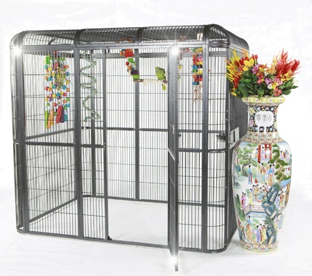 Walk-in Aviary (Stainless Steel) - 62'' x 62'' x 79''