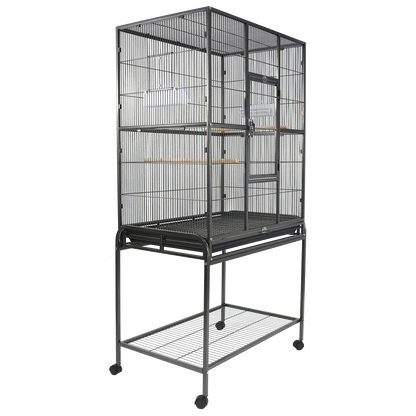 Flight Cage & Stand (Black) - 31"x20"x62"