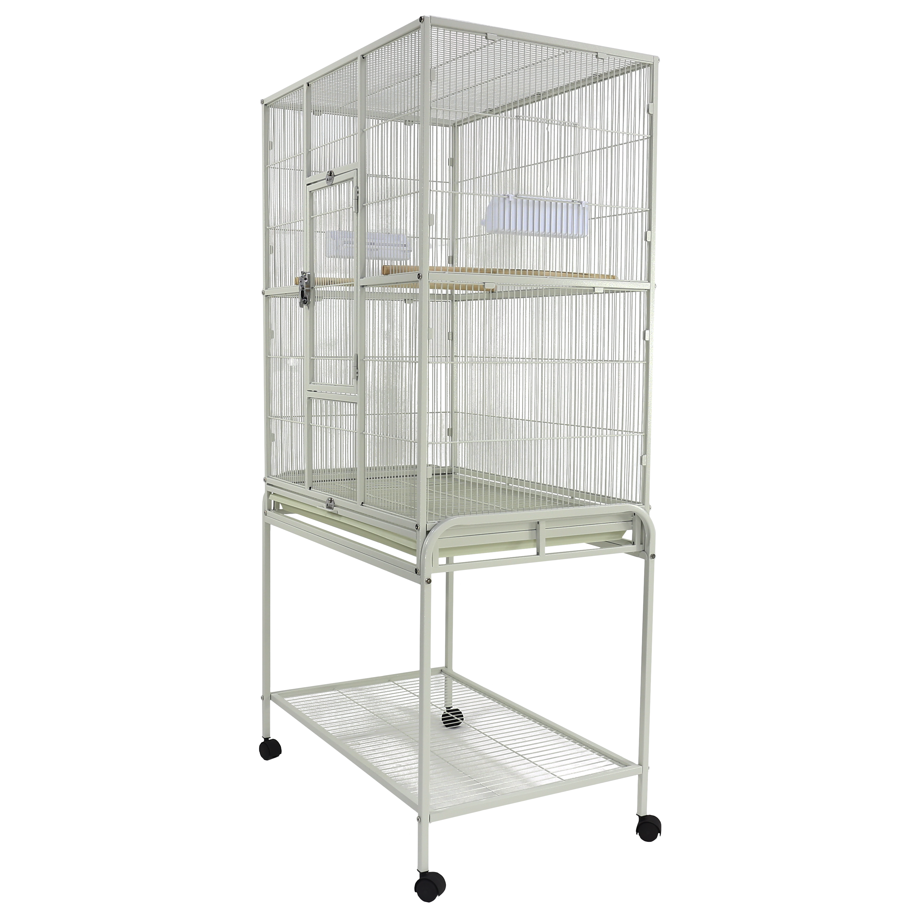 Flight Cage & Stand (White) - 31"x20"x62"