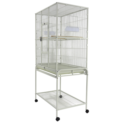 Flight Cage & Stand (White) - 31"x20"x62"