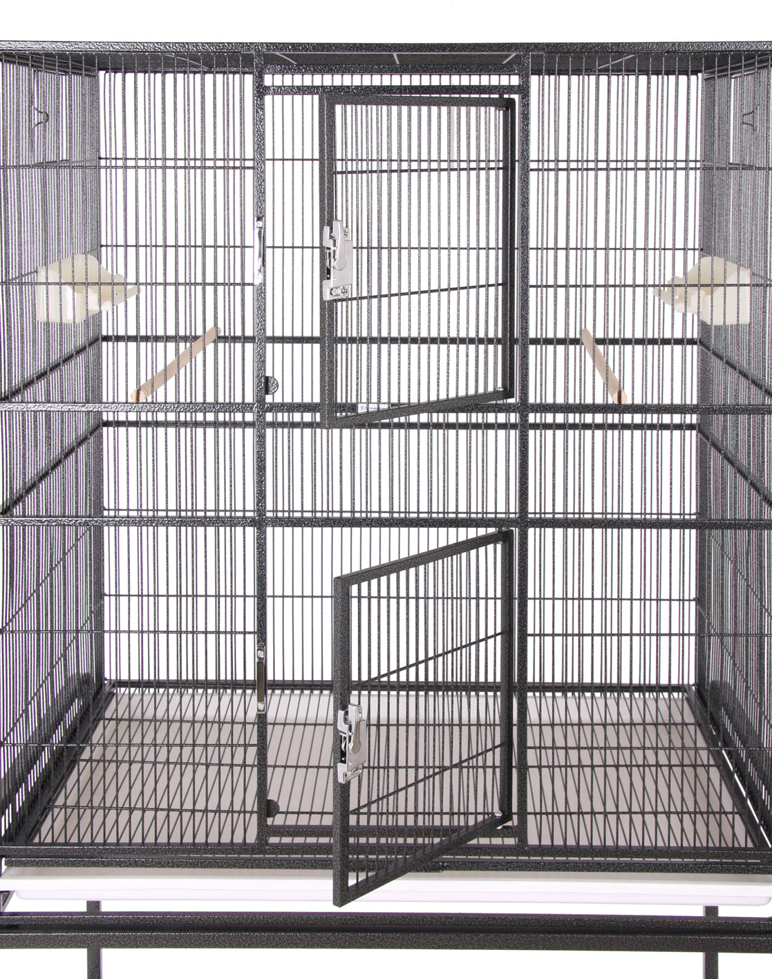 Flight Cage & Stand (Platinum) - 32"x21"x63"