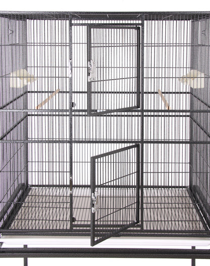 Flight Cage & Stand (Platinum) - 32"x21"x63"