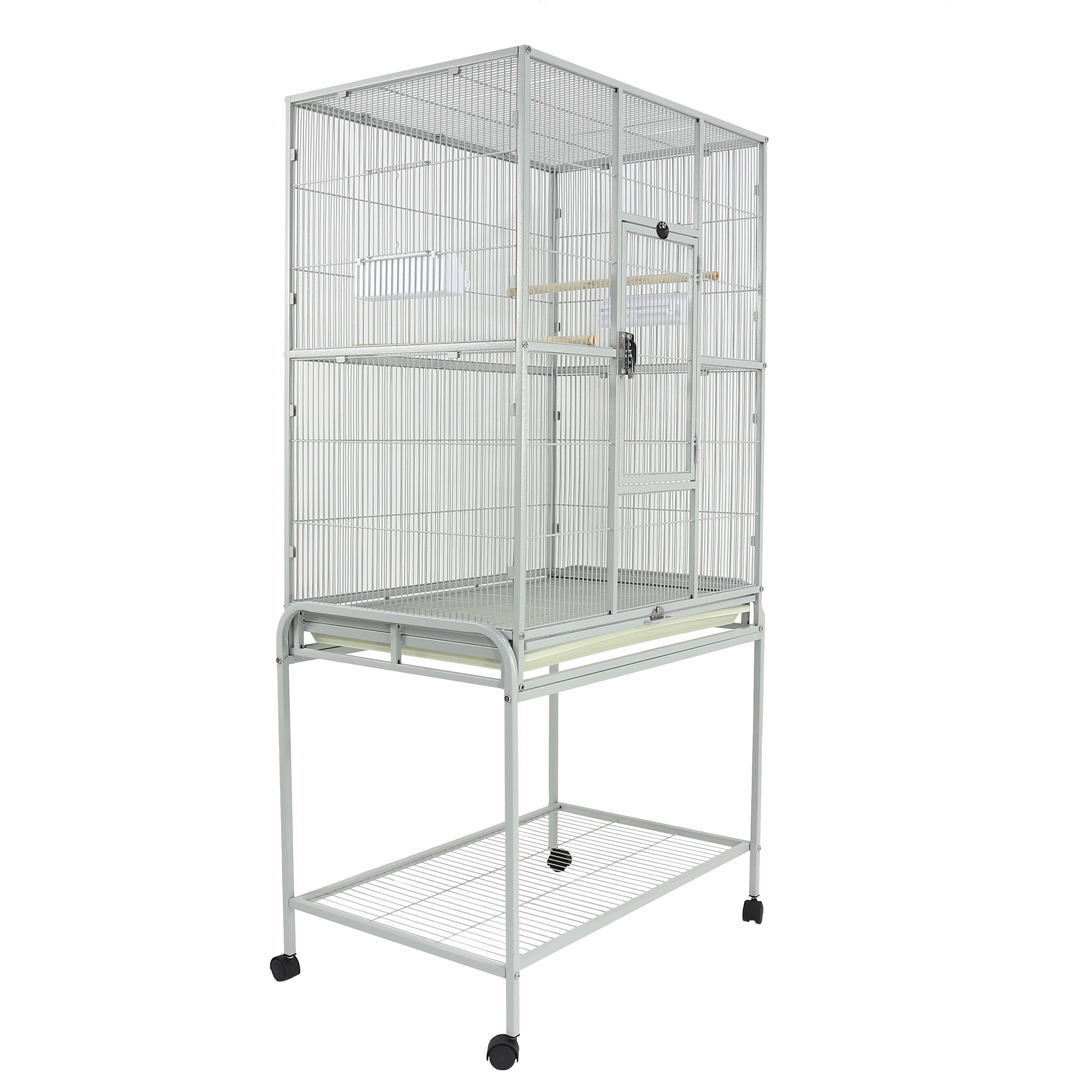 Flight Cage & Stand (Platinum) - 31"x20"x62"