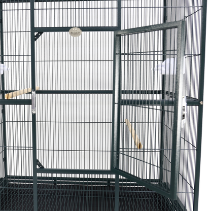 Flight Cage & Stand (Green) - 31"x20"x62"