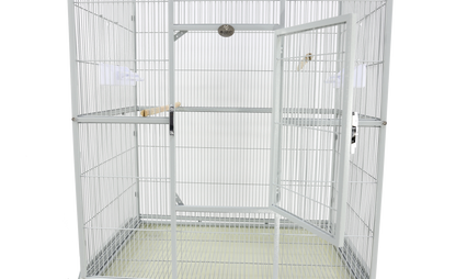 Flight Cage & Stand (Platinum) - 31"x20"x62"