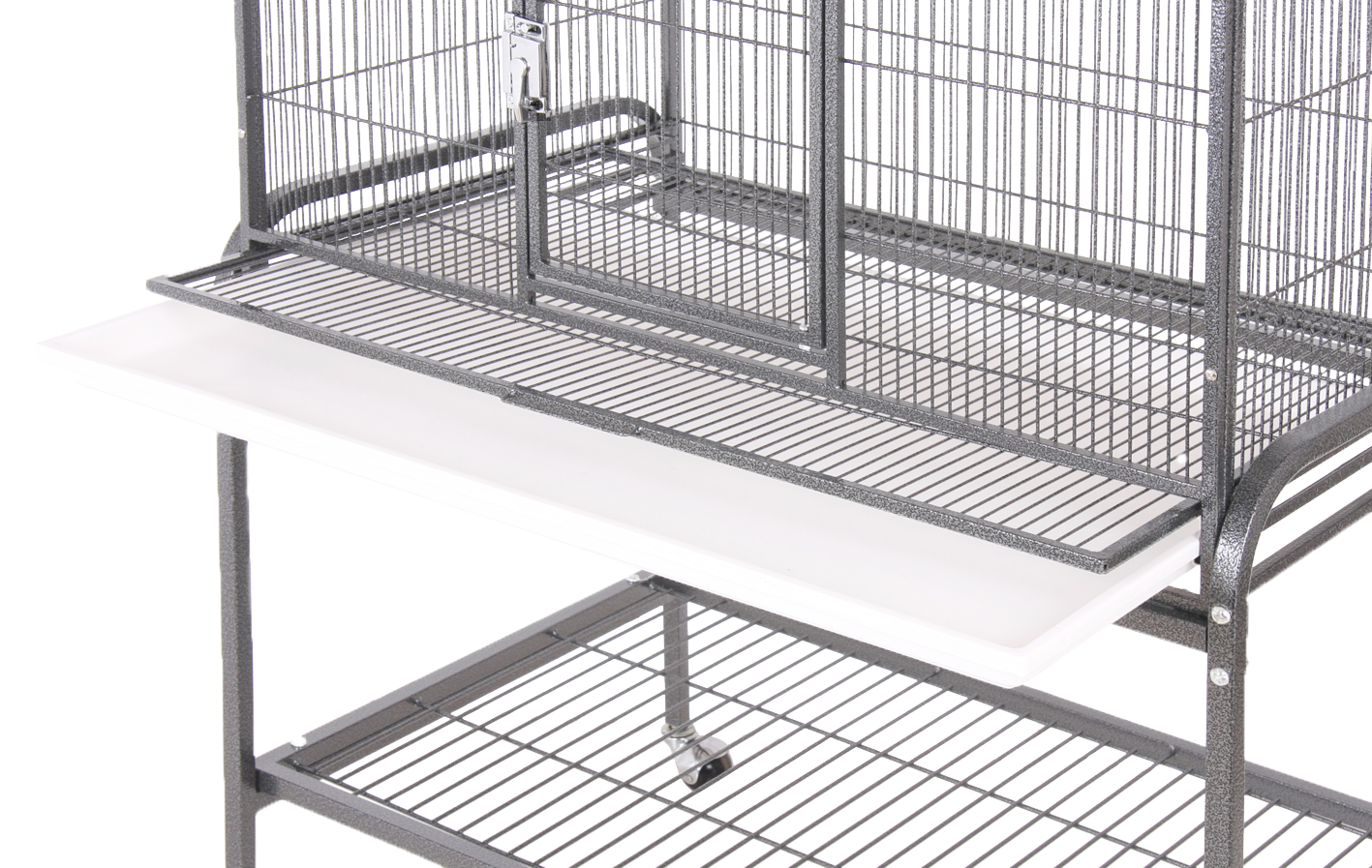 Flight Cage & Stand (Platinum) - 32"x21"x63"