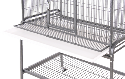 Flight Cage & Stand (Platinum) - 32"x21"x63"